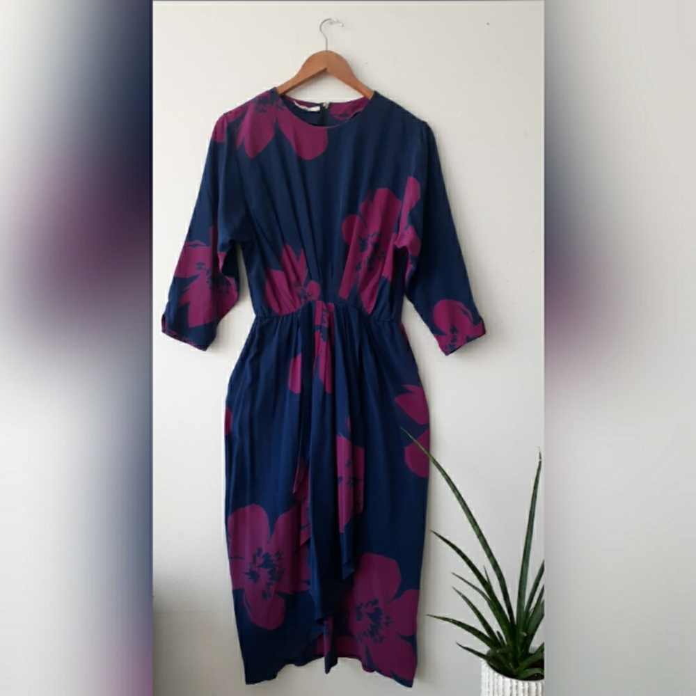 Silk Floral Dress